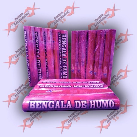 Bengala Humo De Cancha Fumigeno X5 (Rosa)