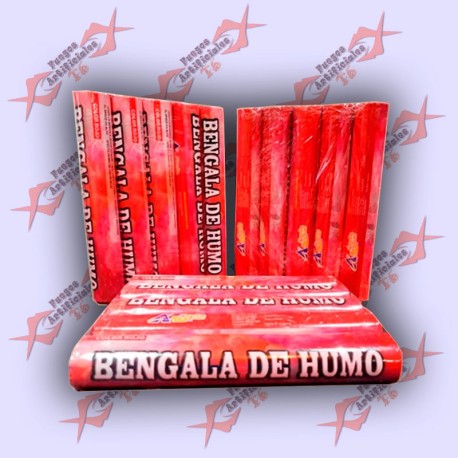 Bengala Humo De Cancha Fumigeno X5 (Rojo)
